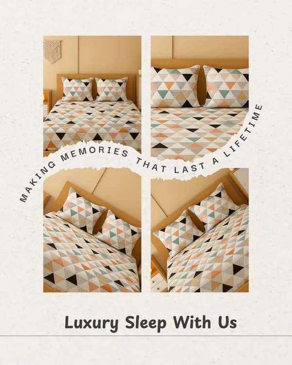 New_Blatts_Presents_King_Size_Bedsheet_90x100_Inch_with_2_Pillow_Covers_Cotton_Blend_Soft_Breathable_Printed_Flat_Bed_Sheet_for_Double_Bed_All_Season_Washable_Wrinkle_Resistant_Bedroom_Bedding