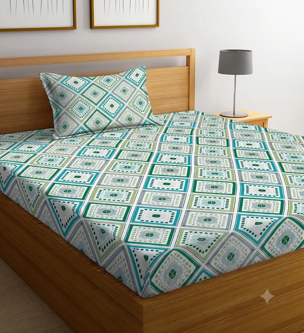 New_Blatts_Single_Bedsheet_60x90_Inch_with_1_Pillow_Cover_Cotton_Blend_Soft_Breathable_Printed_Flat_Bed_Sheet_for_Single_Bed_All_Season_Wrinkle_Resistant_Washable_Bedroom_Bedding_Home_Furnishing