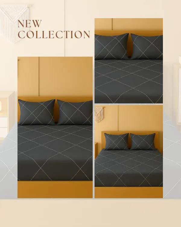 New_Blatts_Double_Bed_Fitted_Bedsheet_72x78x10_Inch_with_2_Pillow_Covers_Full_Elastic_Cotton_Blend_Soft_Breathable_Deep_Pocket_Mattress_Fitted_Bed_Sheet_Washable_Wrinkle_Resistant_All_Season_Bedding