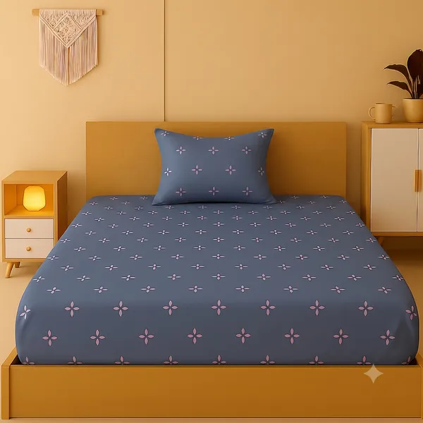 New_Blatts_Single_Bedsheet_60x90_Inch_with_1_Pillow_Cover_Cotton_Blend_Soft_Breathable_Printed_Flat_Bed_Sheet_for_Single_Bed_All_Season_Wrinkle_Resistant_Washable_Bedroom_Bedding_Home_Furnishing