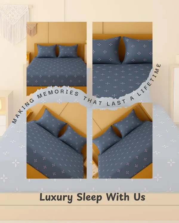 New_Blatts_Double_Bed_Fitted_Bedsheet_72x78x10_Inch_with_2_Pillow_Covers_Full_Elastic_Cotton_Blend_Soft_Breathable_Deep_Pocket_Mattress_Fitted_Bed_Sheet_Washable_Wrinkle_Resistant_All_Season_Bedding