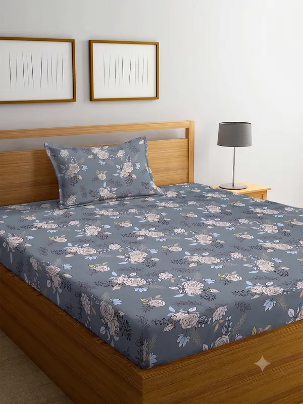 New_Blatts_Single_Bedsheet_60x90_Inch_with_1_Pillow_Cover_Cotton_Blend_Soft_Breathable_Printed_Flat_Bed_Sheet_for_Single_Bed_All_Season_Wrinkle_Resistant_Washable_Bedroom_Bedding_Home_Furnishing