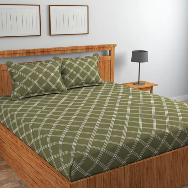 New_Blatts_Presents_King_Size_Bedsheet_90x100_Inch_with_2_Pillow_Covers_Cotton_Blend_Soft_Breathable_Printed_Flat_Bed_Sheet_for_Double_Bed_All_Season_Washable_Wrinkle_Resistant_Bedroom_Bedding