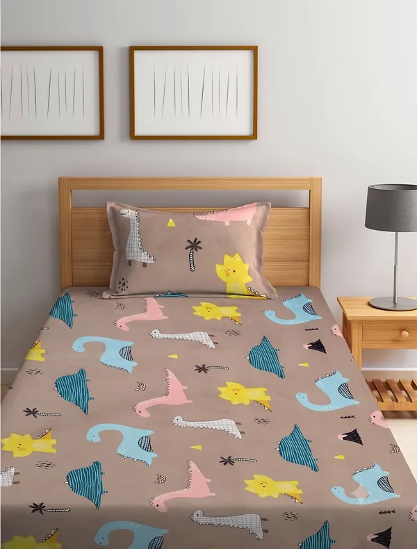 New_Blatts_Single_Bedsheet_60x90_Inch_with_1_Pillow_Cover_Cotton_Blend_Soft_Breathable_Printed_Flat_Bed_Sheet_for_Single_Bed_All_Season_Wrinkle_Resistant_Washable_Bedroom_Bedding_Home_Furnishing