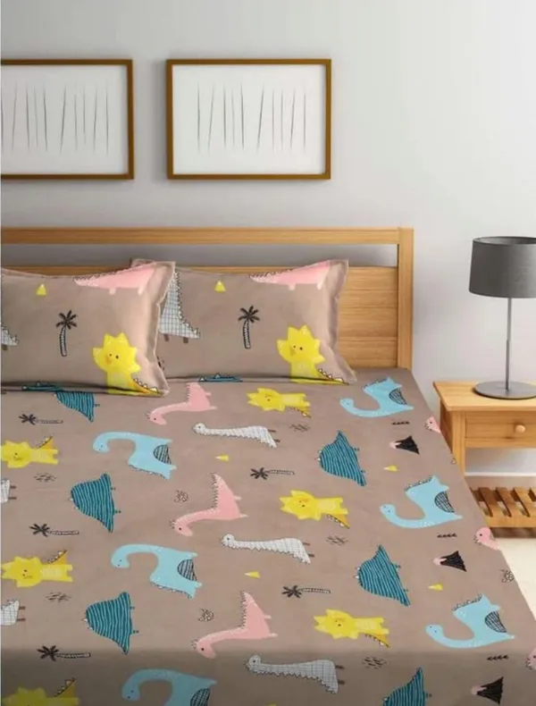 New_Blatts_Double_Bed_Fitted_Bedsheet_72x78x10_Inch_with_2_Pillow_Covers_Full_Elastic_Cotton_Blend_Soft_Breathable_Deep_Pocket_Mattress_Fitted_Bed_Sheet_Washable_Wrinkle_Resistant_All_Season_Bedding