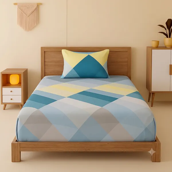 New_Blatts_Single_Bedsheet_60x90_Inch_with_1_Pillow_Cover_Cotton_Blend_Soft_Breathable_Printed_Flat_Bed_Sheet_for_Single_Bed_All_Season_Wrinkle_Resistant_Washable_Bedroom_Bedding_Home_Furnishing