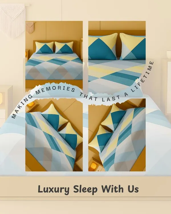 New_Blatts_Double_Bed_Fitted_Bedsheet_72x78x10_Inch_with_2_Pillow_Covers_Full_Elastic_Cotton_Blend_Soft_Breathable_Deep_Pocket_Mattress_Fitted_Bed_Sheet_Washable_Wrinkle_Resistant_All_Season_Bedding