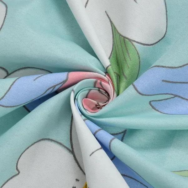 Aqua_Flowers_Bedsheet