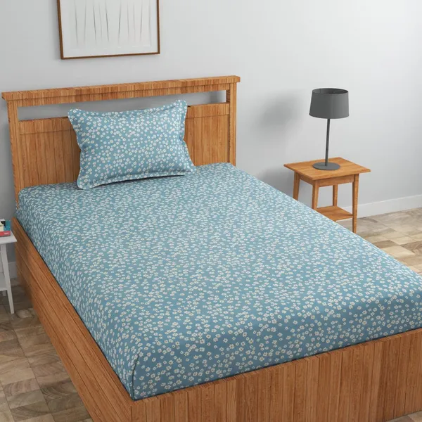Aqua_Little_Flowers_Bedsheet