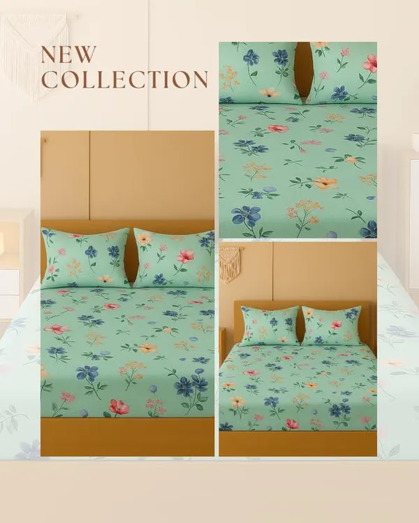 Light_Green_Flower_Bedsheet