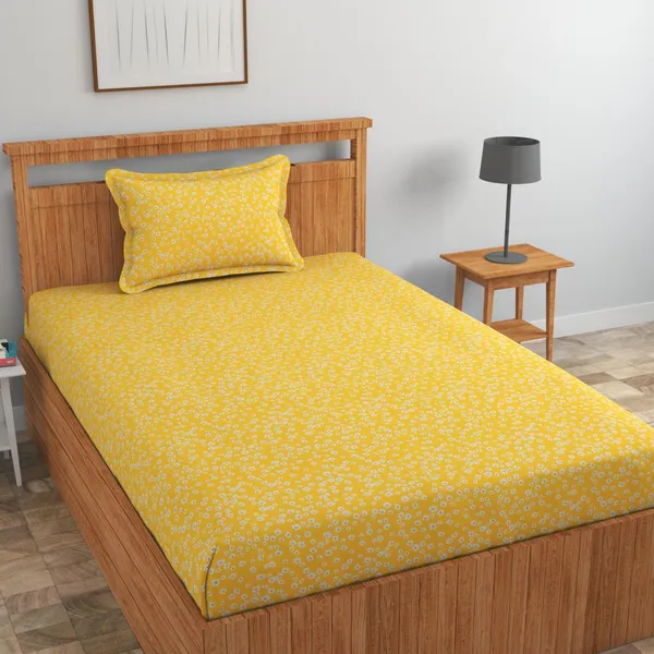 Mustard_Little_Flowers_Bedsheet