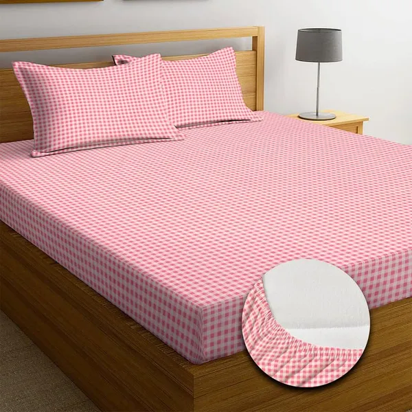 Pink_Check_Bedsheet