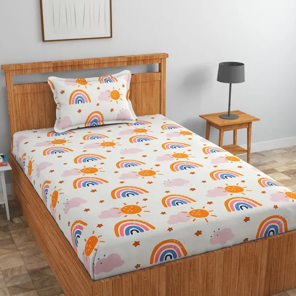 Pink_Rainbow_Kids_Bedsheet