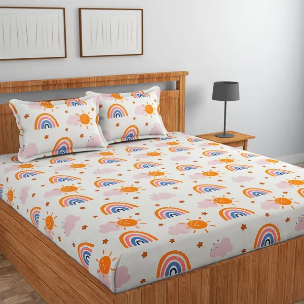Pink_Rainbow_Kids_Bedsheet