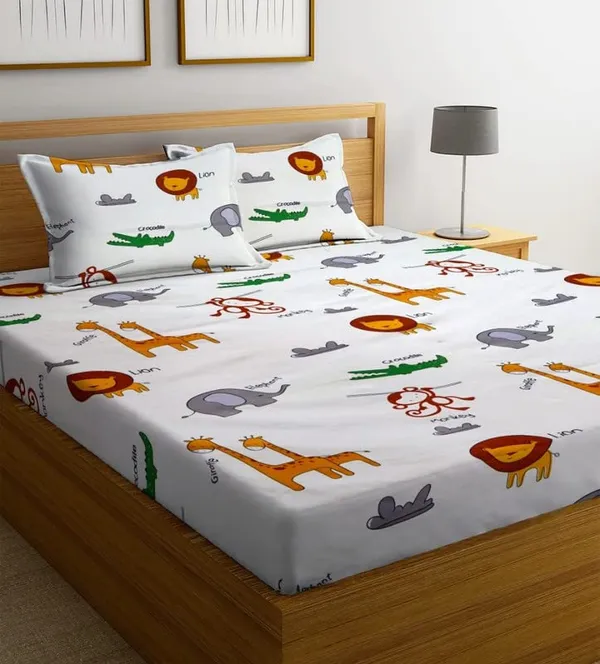 White_Dinosaur_Kids_Bedsheet