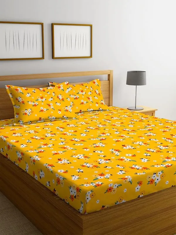 Yellow_Little_Flowers_Bedsheet