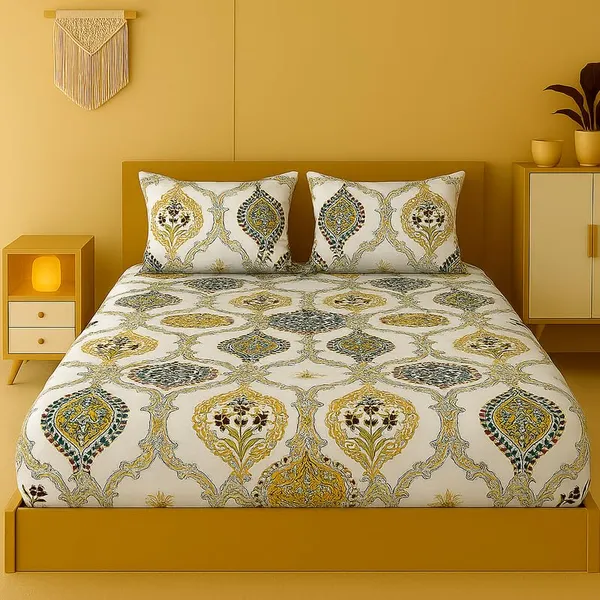 Yellow_Traditional_Bedsheet