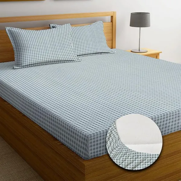 Grey_Check_Bedsheet