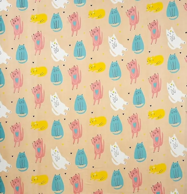 New_Blatts_Presents_King_Size_Bedsheet_90x100_Inch_with_2_Pillow_Covers_Cotton_Blend_Soft_Breathable_Printed_Flat_Bed_Sheet_for_Double_Bed_All_Season_Washable_Wrinkle_Resistant_Bedroom_Bedding