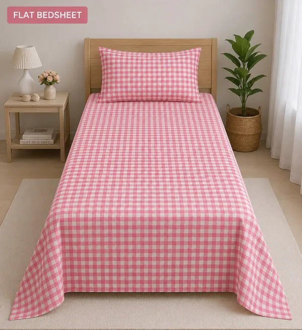 New_Blatts_Single_Bedsheet_60x90_Inch_with_1_Pillow_Cover_Cotton_Blend_Soft_Breathable_Printed_Flat_Bed_Sheet_for_Single_Bed_All_Season_Wrinkle_Resistant_Washable_Bedroom_Bedding_Home_Furnishing