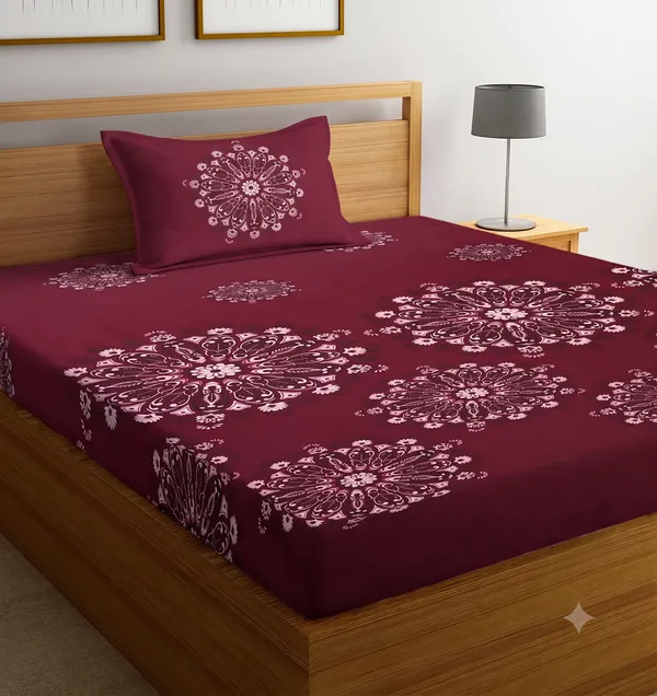 New_Blatts_Single_Bedsheet_60x90_Inch_with_1_Pillow_Cover_Cotton_Blend_Soft_Breathable_Printed_Flat_Bed_Sheet_for_Single_Bed_All_Season_Wrinkle_Resistant_Washable_Bedroom_Bedding_Home_Furnishing