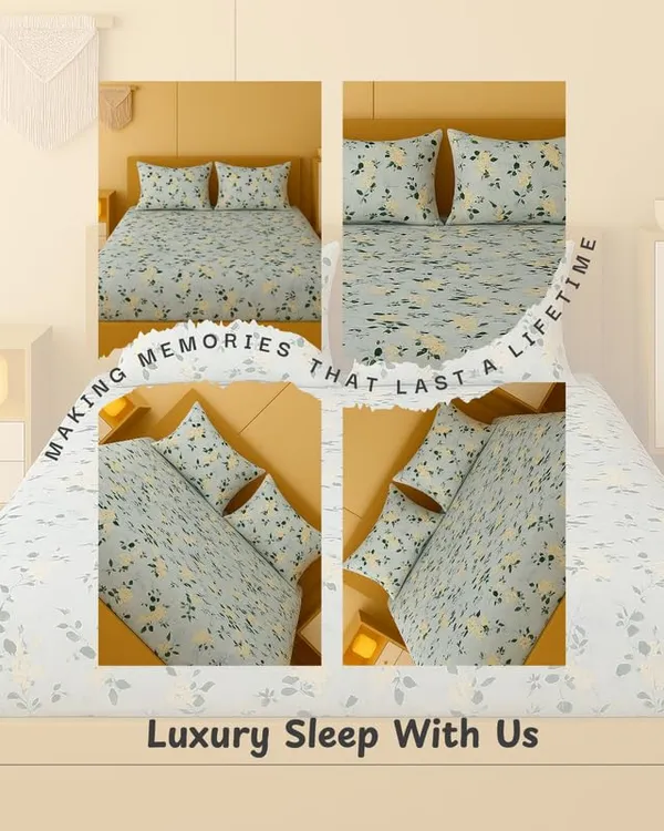 New_Blatts_Double_Bed_Fitted_Bedsheet_72x78x10_Inch_with_2_Pillow_Covers_Full_Elastic_Cotton_Blend_Soft_Breathable_Deep_Pocket_Mattress_Fitted_Bed_Sheet_Washable_Wrinkle_Resistant_All_Season_Bedding