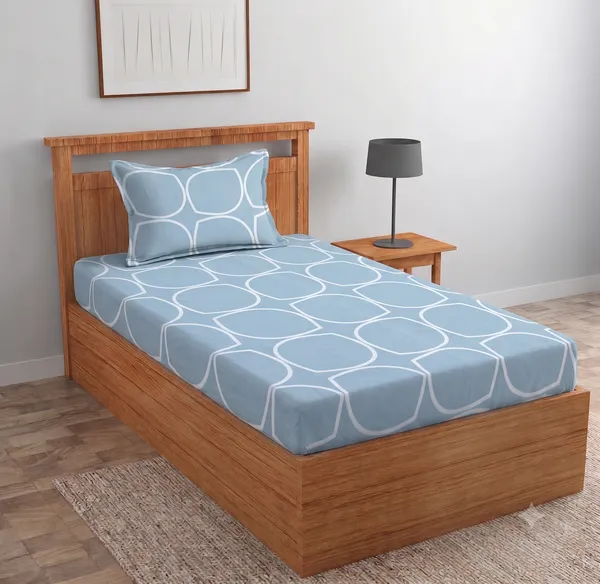 New_Blatts_Single_Bedsheet_60x90_Inch_with_1_Pillow_Cover_Cotton_Blend_Soft_Breathable_Printed_Flat_Bed_Sheet_for_Single_Bed_All_Season_Wrinkle_Resistant_Washable_Bedroom_Bedding_Home_Furnishing