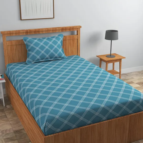 New_Blatts_Single_Bedsheet_60x90_Inch_with_1_Pillow_Cover_Cotton_Blend_Soft_Breathable_Printed_Flat_Bed_Sheet_for_Single_Bed_All_Season_Wrinkle_Resistant_Washable_Bedroom_Bedding_Home_Furnishing