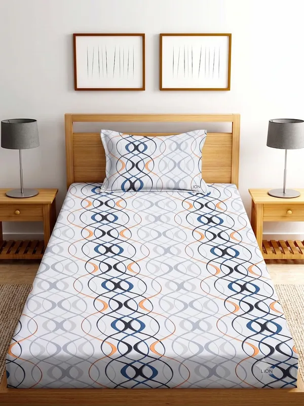 New_Blatts_Single_Bedsheet_60x90_Inch_with_1_Pillow_Cover_Cotton_Blend_Soft_Breathable_Printed_Flat_Bed_Sheet_for_Single_Bed_All_Season_Wrinkle_Resistant_Washable_Bedroom_Bedding_Home_Furnishing