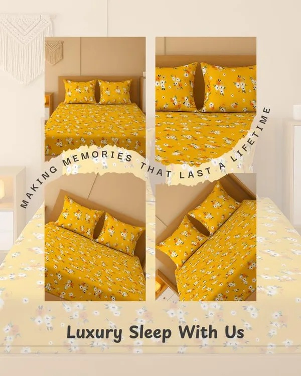New_Blatts_Double_Bed_Fitted_Bedsheet_72x78x10_Inch_with_2_Pillow_Covers_Full_Elastic_Cotton_Blend_Soft_Breathable_Deep_Pocket_Mattress_Fitted_Bed_Sheet_Washable_Wrinkle_Resistant_All_Season_Bedding