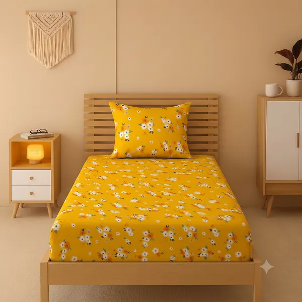 New_Blatts_Single_Bedsheet_60x90_Inch_with_1_Pillow_Cover_Cotton_Blend_Soft_Breathable_Printed_Flat_Bed_Sheet_for_Single_Bed_All_Season_Wrinkle_Resistant_Washable_Bedroom_Bedding_Home_Furnishing