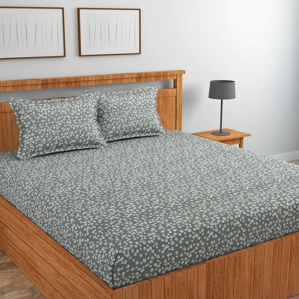 Dark_Grey_Little_Flowers_Bedsheet