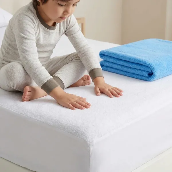 Waterproof_Quick_Dry_Baby_Sheet_L_Size_Extra_Absorbent_Anti_Pilling_Fleece_Bed_Pad_Washable_Mattress_Protector_For_Baby_Toddler_Children_140X100_Cm_Neon_Color_Blue