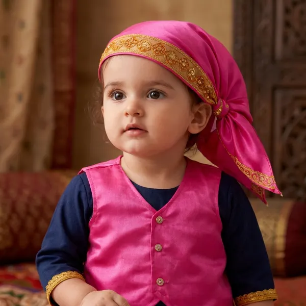 Baby_Shri_Luxury_Uttarakhandi_Traditional_Dress_For_Girls_|_Premium_Pahadi_Kumaoni_Garhwali_Cultural_Costume_|_Pink_And_Navy_Blue_Ethnic_Wear_Fancy_Dress