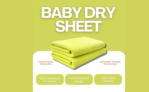 Extra_Absorbent_Dry_Sheet_Bed_Protector_Neon_Baby_Pink_0M_Medium_Size_70Cm_X_100Cm