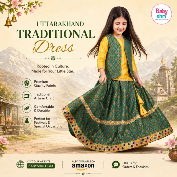 Baby_Shri_Luxury_Uttarakhandi_Traditional_Dress_For_Girls_|_Premium_Pahadi_Kumaoni_Garhwali_Cultural_Costume_|_Green_&_Yellow_Ethnic_Wear_Fancy_Dress