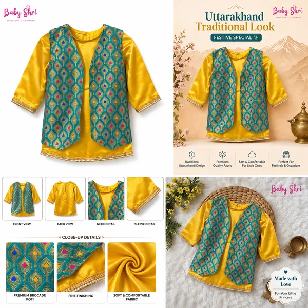 Baby_Shri_Luxury_Uttarakhandi_Traditional_Dress_For_Girls_|_Premium_Pahadi_Kumaoni_Garhwali_Cultural_Costume_|_Green_&_Yellow_Ethnic_Wear_Fancy_Dress