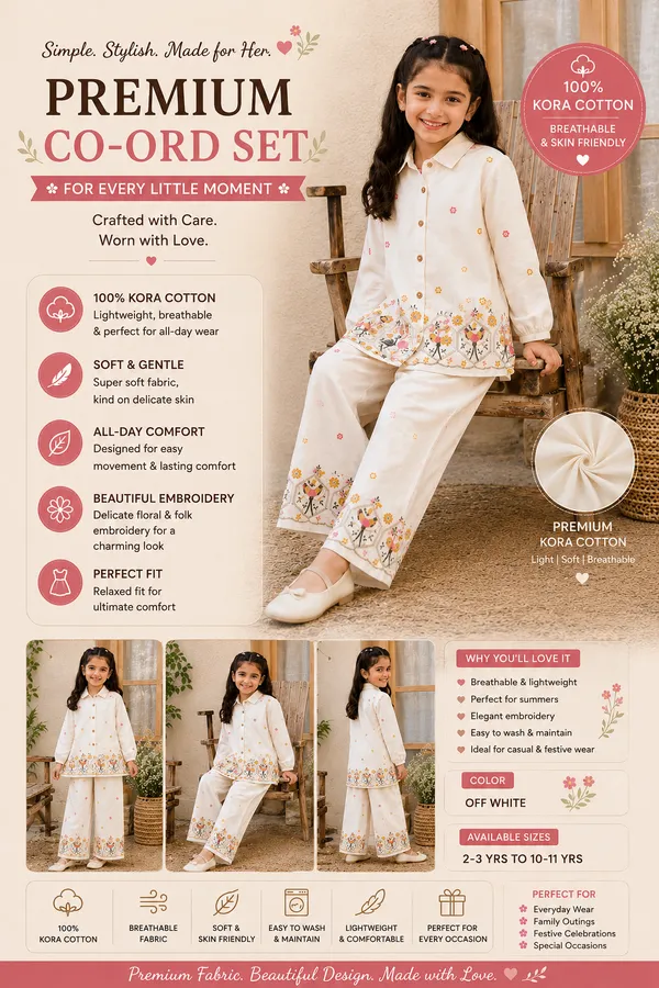 Girls_Premium_Kora_Cotton_Off-White_Collared_Shirt_&_Palazzo_Co-Ord_Set