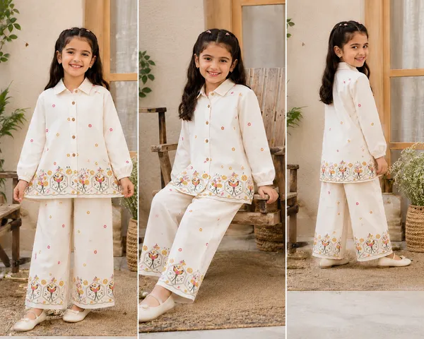 Girls_Premium_Kora_Cotton_Off-White_Collared_Shirt_&_Palazzo_Co-Ord_Set
