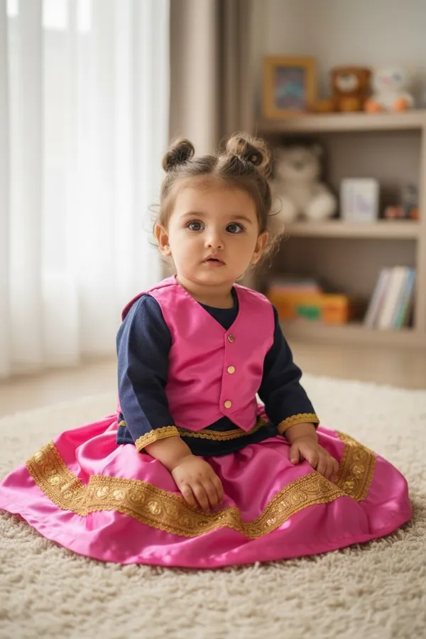 Baby_Shri_Luxury_Uttarakhandi_Traditional_Dress_For_Girls_|_Premium_Pahadi_Kumaoni_Garhwali_Cultural_Costume_|_Pink_And_Navy_Blue_Ethnic_Wear_Fancy_Dress