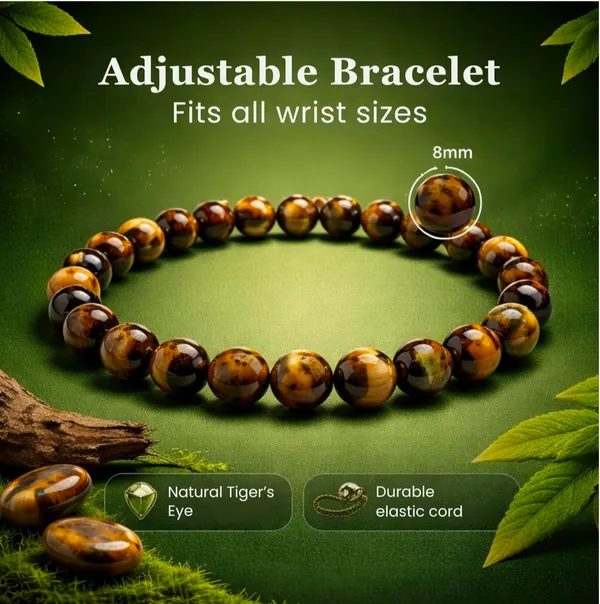 Tiger'S_Eye_Stone_Beaded_Bracelet_-_Courage_&_Protection