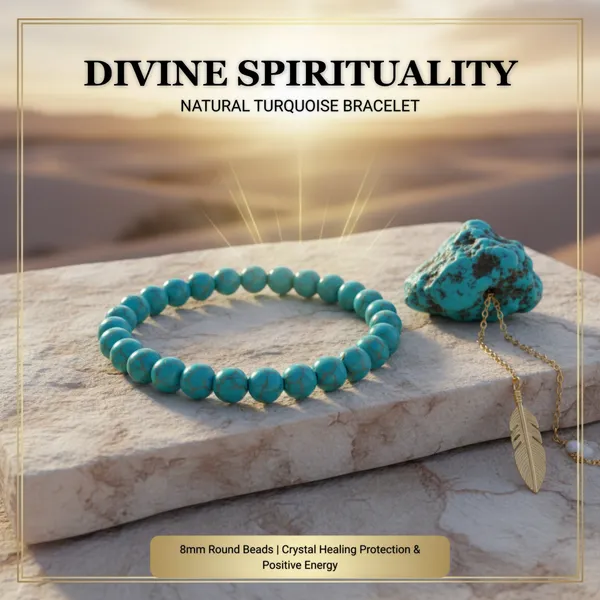 Divine_Spirituality_Natural_Turquoise_Bracelet_-_8Mm_Round_Beads_Crystal_Healing_Protection_&_Positive_Energy
