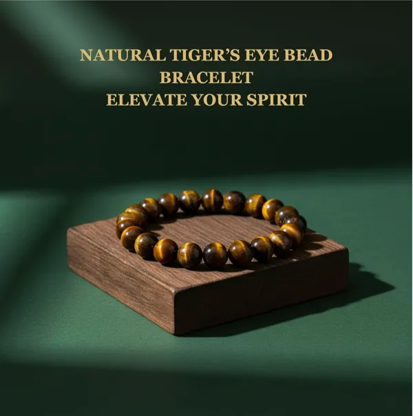 Tiger'S_Eye_Stone_Beaded_Bracelet_-_Courage_&_Protection