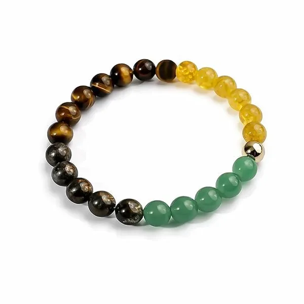 Multi-Stone_Chakra_Healing_Bracelet_With_Citrine,_Green_Aventurine,_Tiger'S_Eye_&_Labradorite_Beads