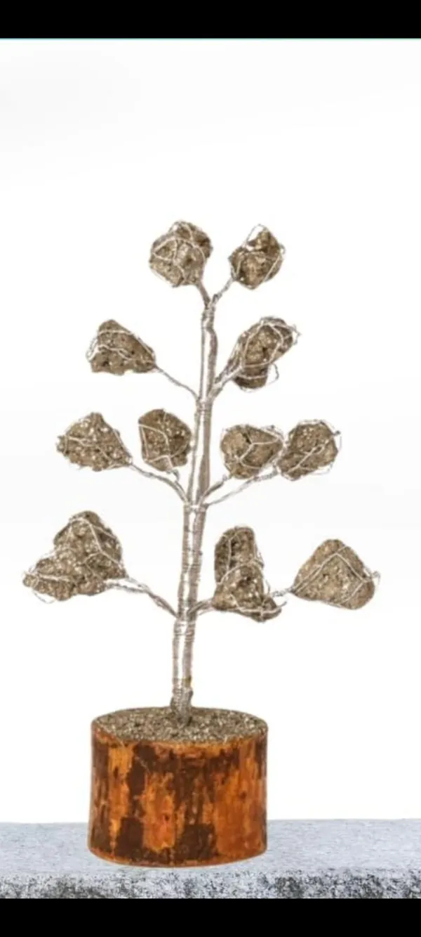 Handcrafted_Pyrite_Stone_Tree_On_Wooden_Base_-_Home_Decor_Accent