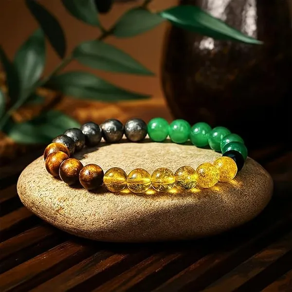 Multi-Stone_Chakra_Healing_Bracelet_With_Citrine,_Green_Aventurine,_Tiger'S_Eye_&_Labradorite_Beads