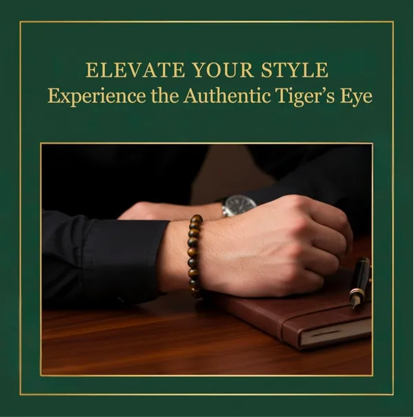 Tiger'S_Eye_Stone_Beaded_Bracelet_-_Courage_&_Protection