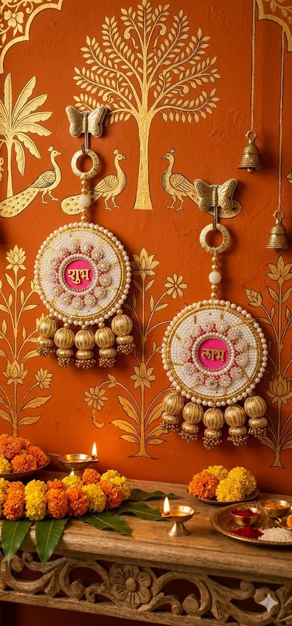 Shubh_Labh_Decorative_Wall_Hanging_Set_Of_2_Traditional_Circular_Door_Hangings