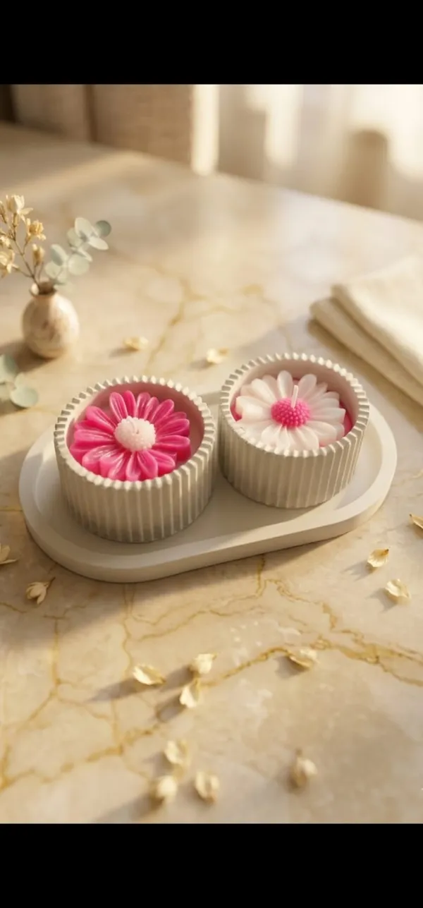 Handmade_Daisy_Flower_Candles_-_Set_Of_2_(Pink_&_White)