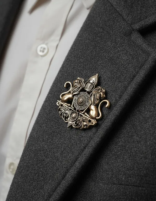 Antique_Gold_Lion_Shield_Brooch